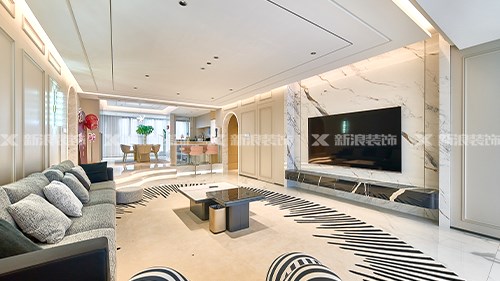200㎡暖咖現(xiàn)代輕奢大平層，奢而不俗舒適家|長(zhǎng)沙全屋整裝